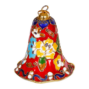 Glocke Weihnachtsglocken Weihnachtsdeko Deko Cloisonne Emaille 5476